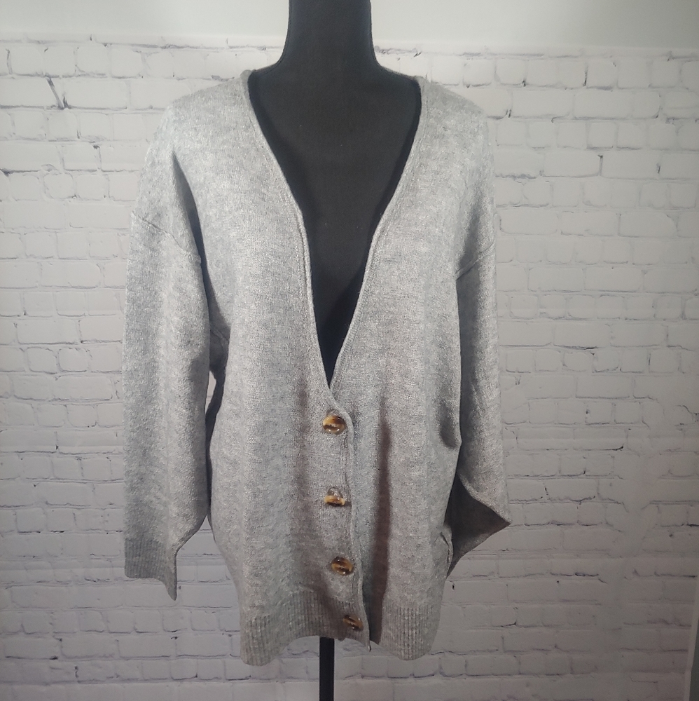 Zenana Melange Button Down Cardigan - Picture 4 of 9